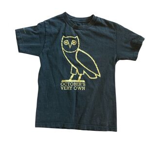 OVO Black with Gold Owl Graphic Tee